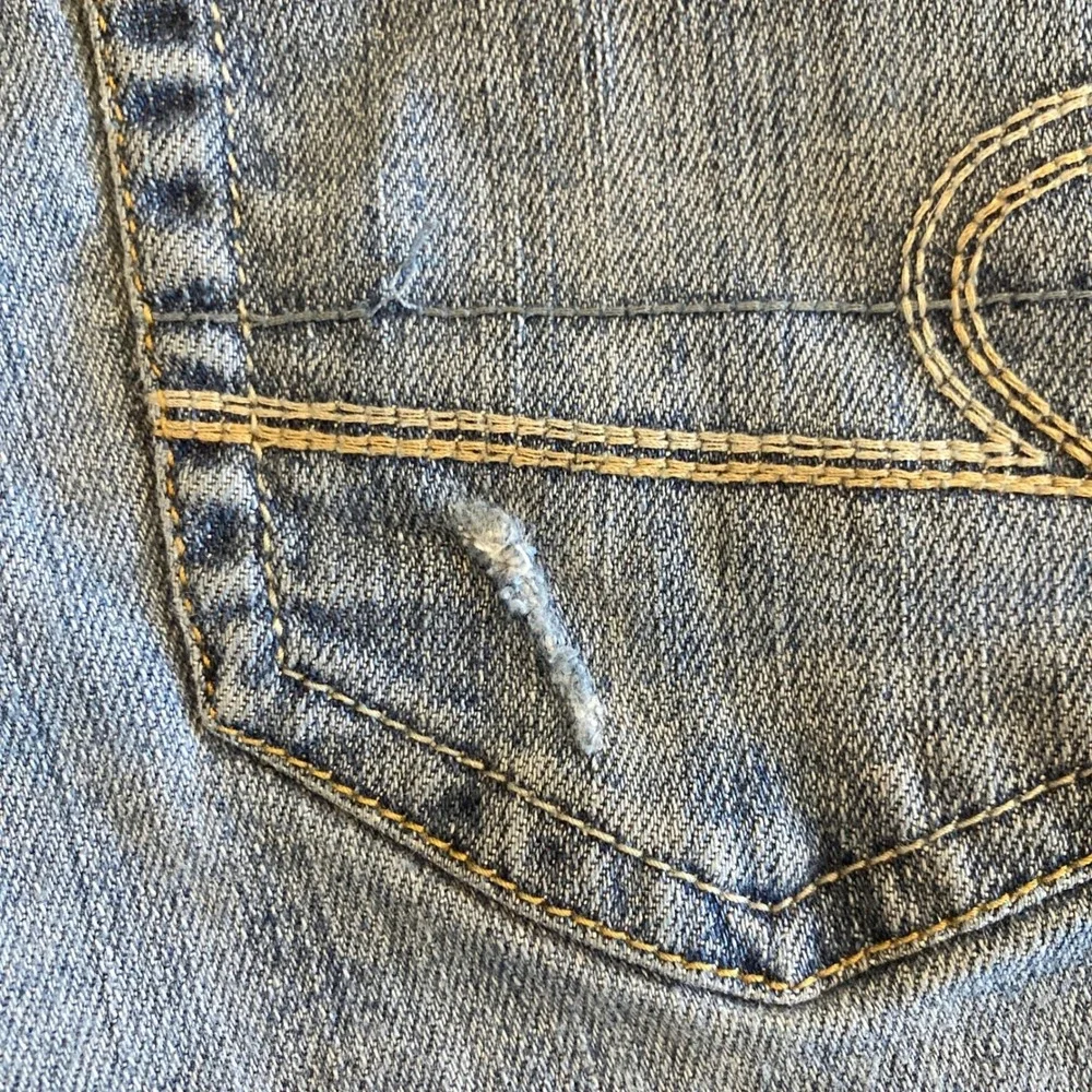 American Eagle Jeans Women 10 (32x28)‎ Favorite Boyfriend Flare Stretch Med Wash